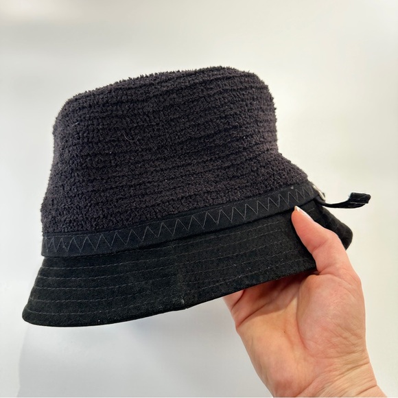 Betmar Womens Casual Bucket Hat Black Suede Terry - Picture 5 of 11